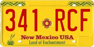 NM license plate 341RCF