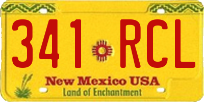NM license plate 341RCL