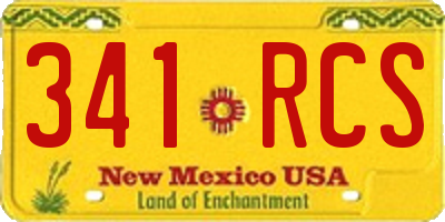NM license plate 341RCS