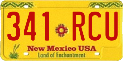 NM license plate 341RCU