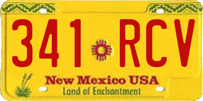 NM license plate 341RCV