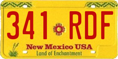 NM license plate 341RDF