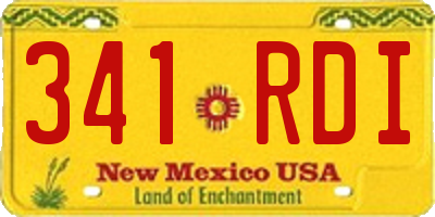 NM license plate 341RDI