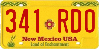 NM license plate 341RDO