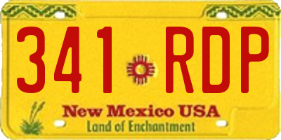 NM license plate 341RDP