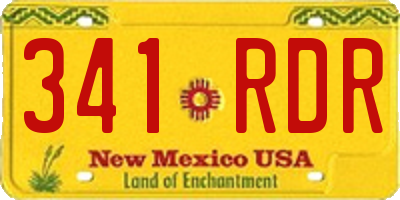 NM license plate 341RDR