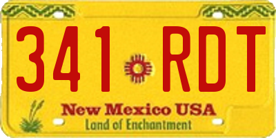 NM license plate 341RDT