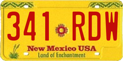 NM license plate 341RDW