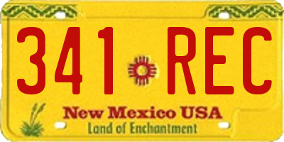 NM license plate 341REC