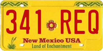 NM license plate 341REQ