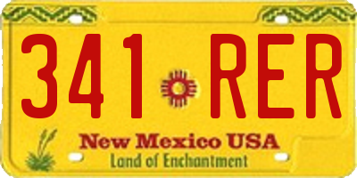 NM license plate 341RER