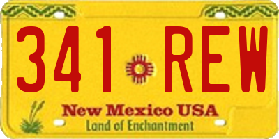 NM license plate 341REW