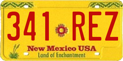 NM license plate 341REZ