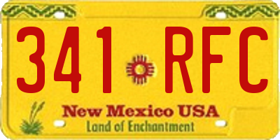 NM license plate 341RFC