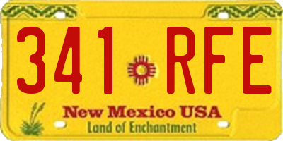 NM license plate 341RFE