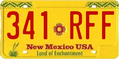 NM license plate 341RFF