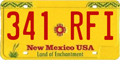 NM license plate 341RFI