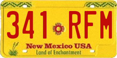 NM license plate 341RFM