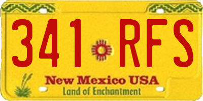 NM license plate 341RFS