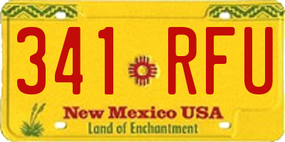 NM license plate 341RFU