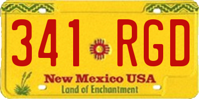 NM license plate 341RGD