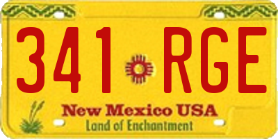 NM license plate 341RGE