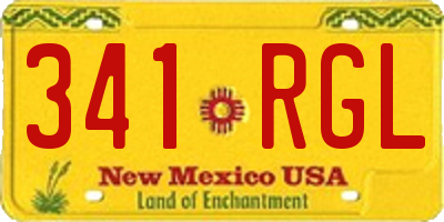 NM license plate 341RGL