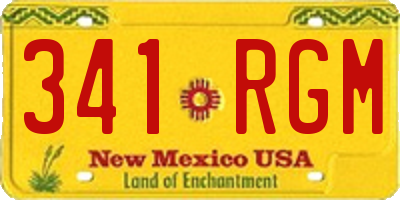 NM license plate 341RGM