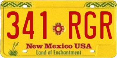 NM license plate 341RGR