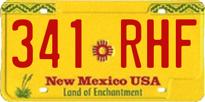 NM license plate 341RHF