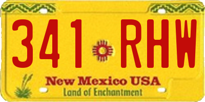 NM license plate 341RHW