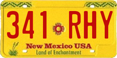 NM license plate 341RHY