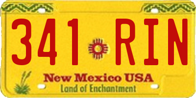 NM license plate 341RIN