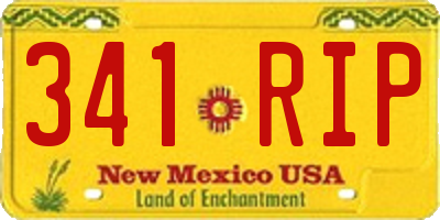 NM license plate 341RIP