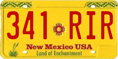 NM license plate 341RIR