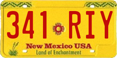 NM license plate 341RIY