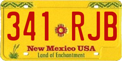 NM license plate 341RJB