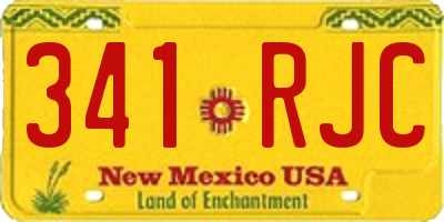 NM license plate 341RJC