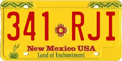 NM license plate 341RJI