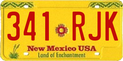 NM license plate 341RJK