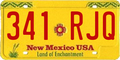 NM license plate 341RJQ