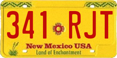 NM license plate 341RJT