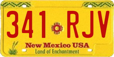 NM license plate 341RJV