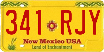 NM license plate 341RJY