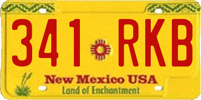 NM license plate 341RKB