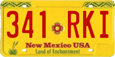 NM license plate 341RKI