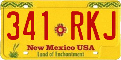 NM license plate 341RKJ