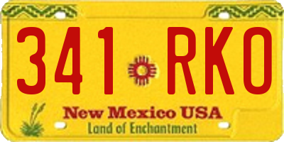 NM license plate 341RKO