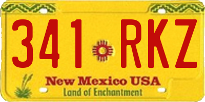 NM license plate 341RKZ