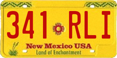 NM license plate 341RLI